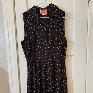 Kate Spade black sleeveless zipper front dress